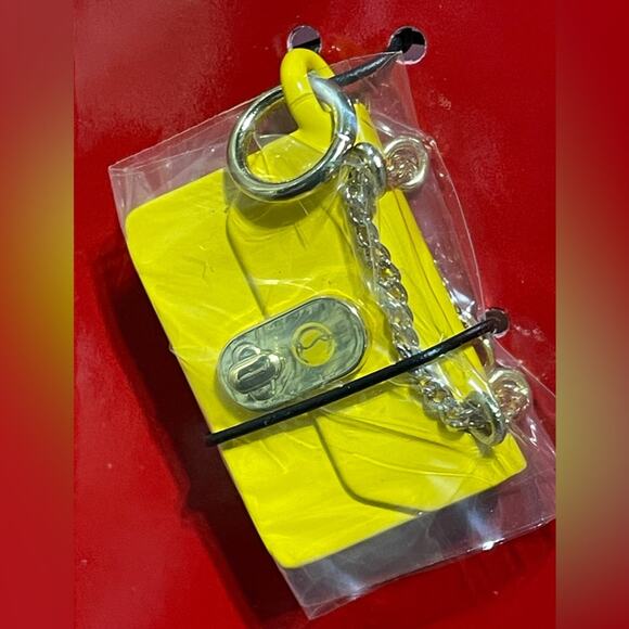 Christian Louboutin Lipstick Charm Yellow Purse Charm NIB - Picture 2 of 3